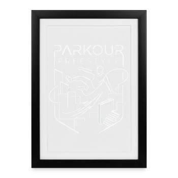 Parkour - Affiche encadrée (27 × 37 cm) - noir - Devant