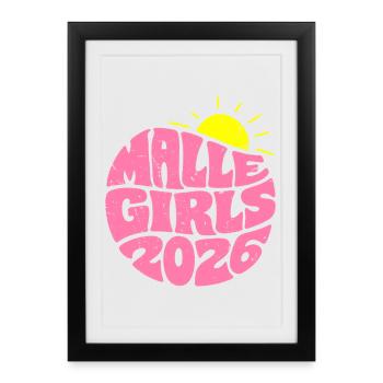 Malle 2026 Malle Girls - Affiche encadrée (27 × 37 cm) - noir - Devant