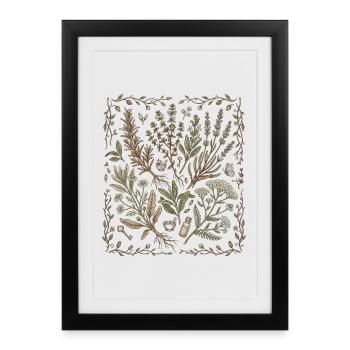 Médecine à base de plantes naturelles - Affiche encadrée (27 × 37 cm) - noir - Devant