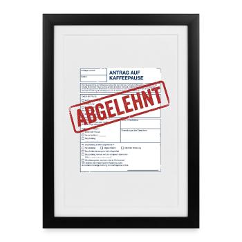 Kaffeepause - Gerahmtes Poster (27 × 37 cm) - Schwarz - Vorne