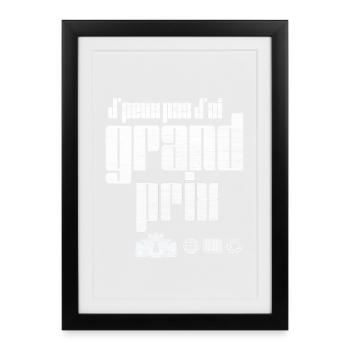 I can't, I have Grand Prix – grunge - Framed poster (27 × 37 cm) - black - Front