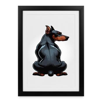 Doberman Doberman Owner Doberman Lovers - Framed poster (27 × 37 cm) - black - Front
