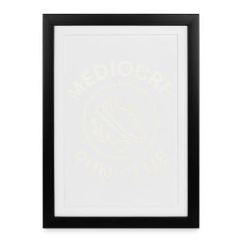 Logo médiocre du Run Club - Affiche encadrée (27 × 37 cm) - noir - Devant