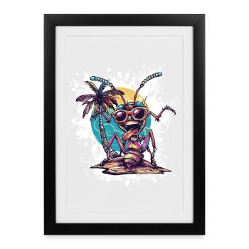 Ant Summer Holiday - Framed poster (27 × 37 cm) - black - Front