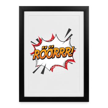 Rröööörrrrr - Affiche encadrée (27 × 37 cm) - noir - Devant