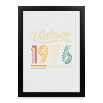 Édition limitée vintage 1976 50e anniversaire - Affiche encadrée (27 × 37 cm) - noir - Devant
