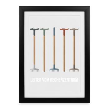 informatiker Programmierer Admin Sprüche Lustig - Gerahmtes Poster (27 × 37 cm) - Schwarz - Vorne