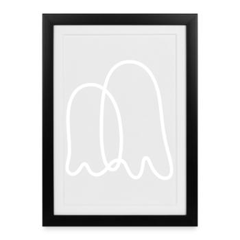 Imprimé Spirit de ligne minimaliste - Affiche encadrée (27 × 37 cm) - noir - Devant