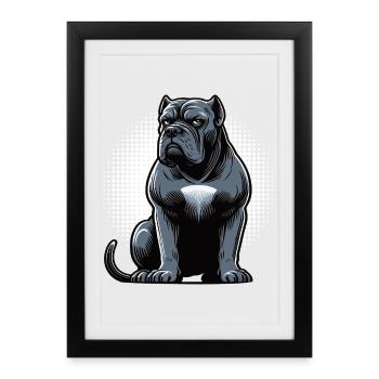 Cane Corso Cane Corsos Corso halter Corso Owner - Framed poster (27 × 37 cm) - black - Front