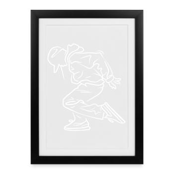 Breakdancer - Gerahmtes Poster (27 × 37 cm) - Schwarz - Vorne