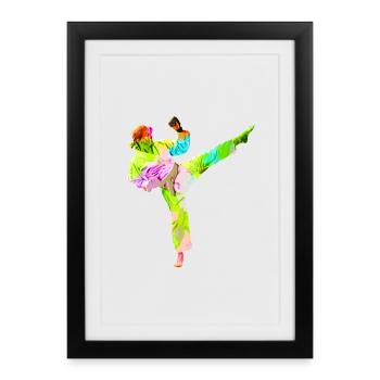 Colorful Karateka - Framed poster (27 × 37 cm) - black - Front
