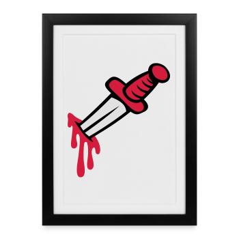 mes_vector - Affiche encadrée (27 × 37 cm) - noir - Devant