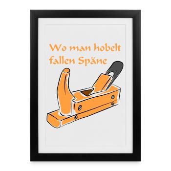 planing tool - Framed poster (27 × 37 cm) - black - Front