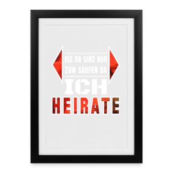 JGA Buvant côté centre - Affiche encadrée (27 × 37 cm) - noir - Devant