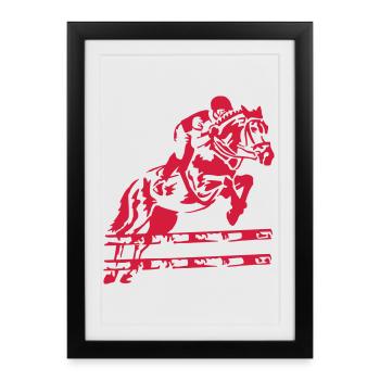 course - Affiche encadrée (27 × 37 cm) - noir - Devant