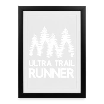 Ultra Trail Runner - Framed poster (27 × 37 cm) - black - Front
