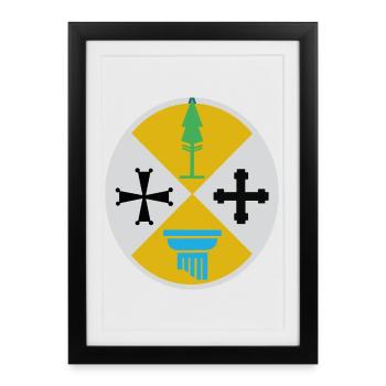 Calabria Italy - Framed poster (27 × 37 cm) - black - Front