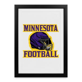 Minnesota Football Helmet Design - Framed poster (27 × 37 cm) - black - Front