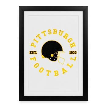 Pittsburg Football Logo 1933 - Framed poster (27 × 37 cm) - black - Front