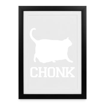 Cat chonk - Framed poster (27 × 37 cm) - black - Front