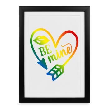 t-shirt de la Saint-Valentin soit le mien Saint-Valentin - Affiche encadrée (27 × 37 cm) - noir - Devant
