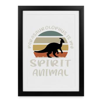 Parasaurolophus - Framed poster (27 × 37 cm) - black - Front