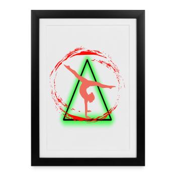 Gymnastique rythmique - Affiche encadrée (27 × 37 cm) - noir - Devant