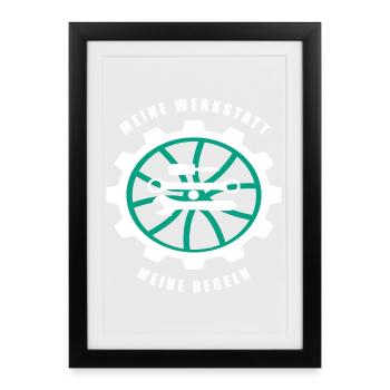 My workshop My rules - Framed poster (27 × 37 cm) - black - Front
