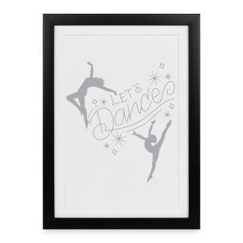 Let's Dance - Dancing T-Shirt - Framed poster (27 × 37 cm) - black - Front