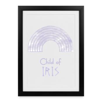 Child of Iris – Percy Jackson inspired design - Framed poster (27 × 37 cm) - black - Front