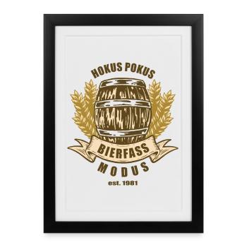 Mode fût de bière - Affiche encadrée (27 × 37 cm) - noir - Devant