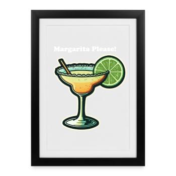 Margarita s’il vous plaît! - Affiche encadrée (27 × 37 cm) - noir - Devant