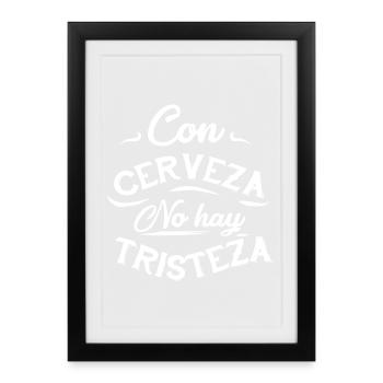 BIÈRE - Affiche encadrée (27 × 37 cm) - noir - Devant