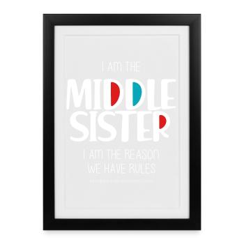 Middle Sister - Framed poster (27 × 37 cm) - black - Front