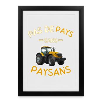 No country without yellow peasants - Framed poster (27 × 37 cm) - black - Front