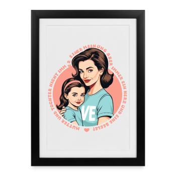Mother and daughter - Framed poster (27 × 37 cm) - black - Front