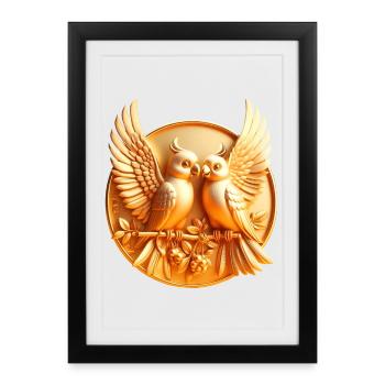 Médaille (03) - Affiche encadrée (27 × 37 cm) - noir - Devant