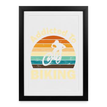 VTT Fahrrad - Affiche encadrée (27 × 37 cm) - noir - Devant