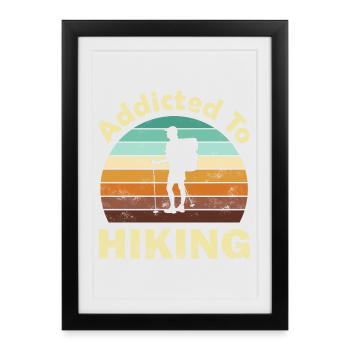 Hiking Hikers - Framed poster (27 × 37 cm) - black - Front