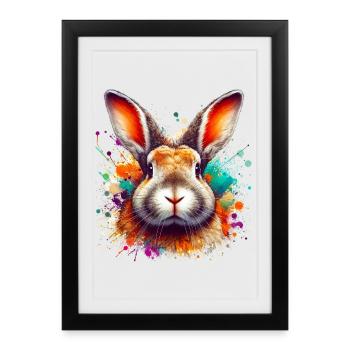 Rabbit - Framed poster (27 × 37 cm) - black - Front