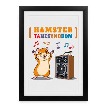 Syndrome de la danse du hamster - Affiche encadrée (27 × 37 cm) - noir - Devant