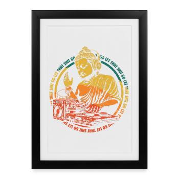 Buddha DJ - Framed poster (27 × 37 cm) - black - Front