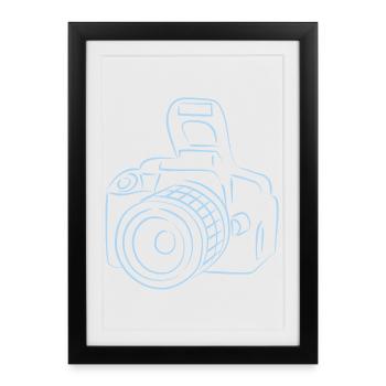 Camera - Framed poster (27 × 37 cm) - black - Front