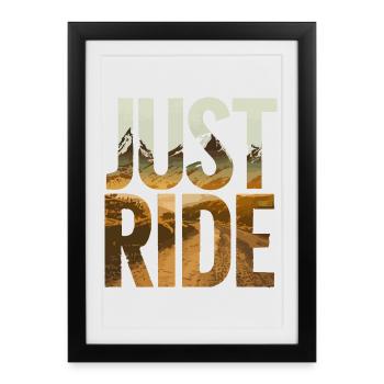 Just Ride Mountain Vista - Framed poster (27 × 37 cm) - black - Front
