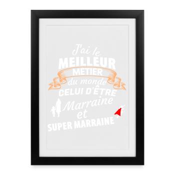 Tribute to Marine and Super Mom - Framed poster (27 × 37 cm) - black - Front