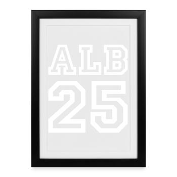 ALBANIA - Framed poster (27 × 37 cm) - black - Front