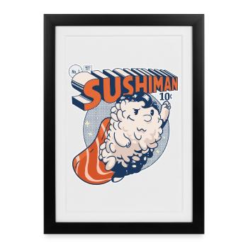Super Sushi - Framed poster (27 × 37 cm) - black - Front