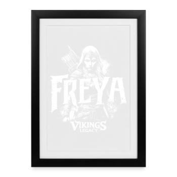 Freya - the Viking goddess - Framed poster (27 × 37 cm) - black - Front