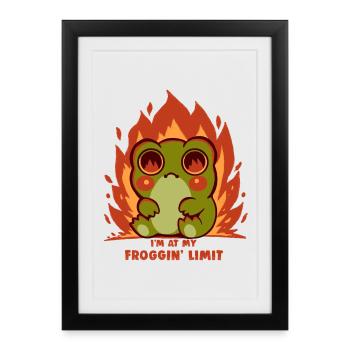 At my Froggin Limit - Framed poster (27 × 37 cm) - black - Front