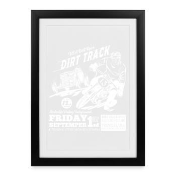 Tenessee Dirt Track White - Framed poster (27 × 37 cm) - black - Front